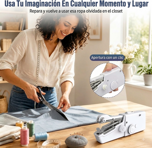 Máquina de coser portátil a pilas