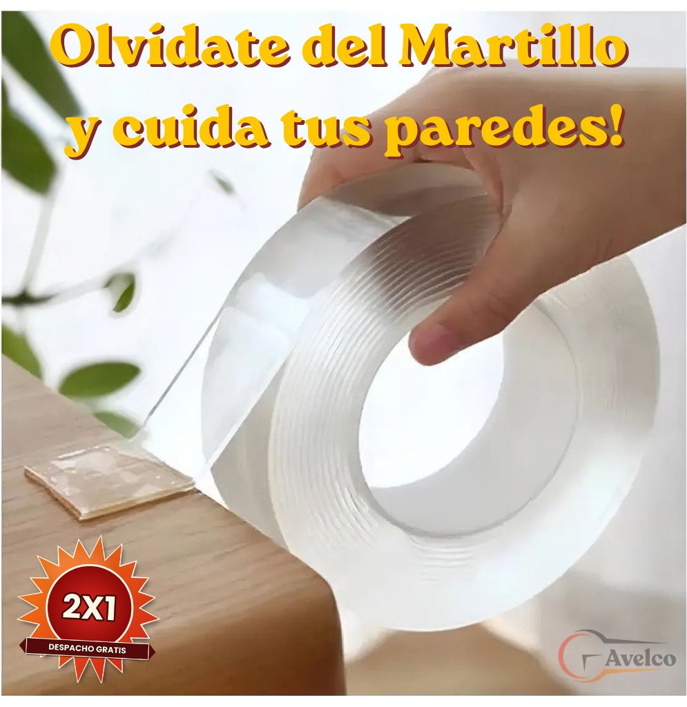 Cinta Doble faz Ultra Resistente y Reutilizable