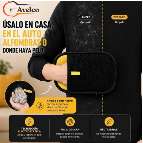 Magic Glove - Guante Quitapelos para Mascotas