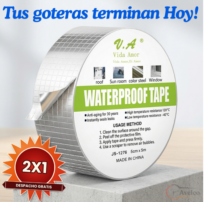 Cinta Impermeable Tapa Gotera De Butilo 5cm X 5mts